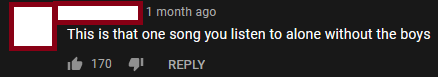 This is that one song you listen to alone without the boys